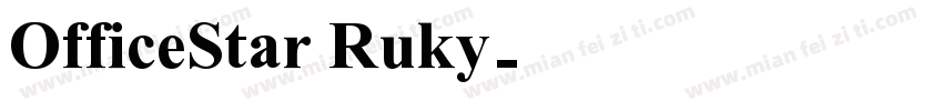 OfficeStar Ruky字体转换